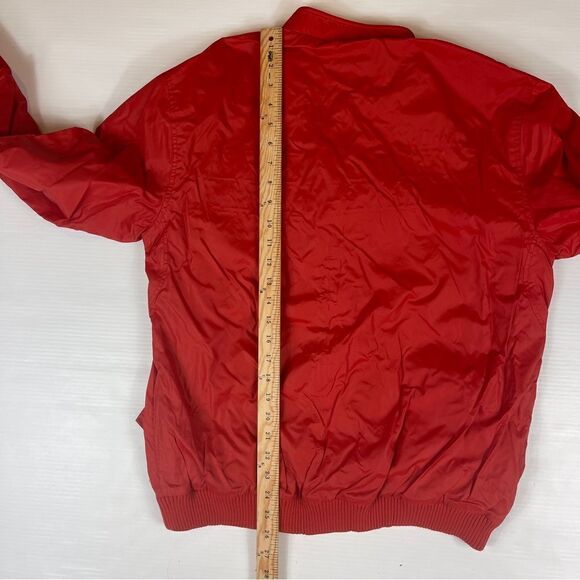 Analog Design Unlikely Futures Windbreaker Red Nylon Zipper Men's M Ribbing - Picture 7 of 8